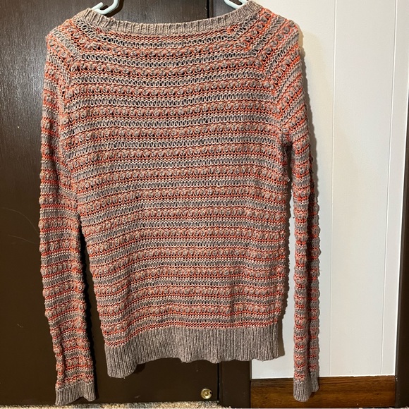 Anthropologie Splendid Hudson Stitch Stripe Pullover Wool Linen Blend Sweater S - Picture 3 of 8